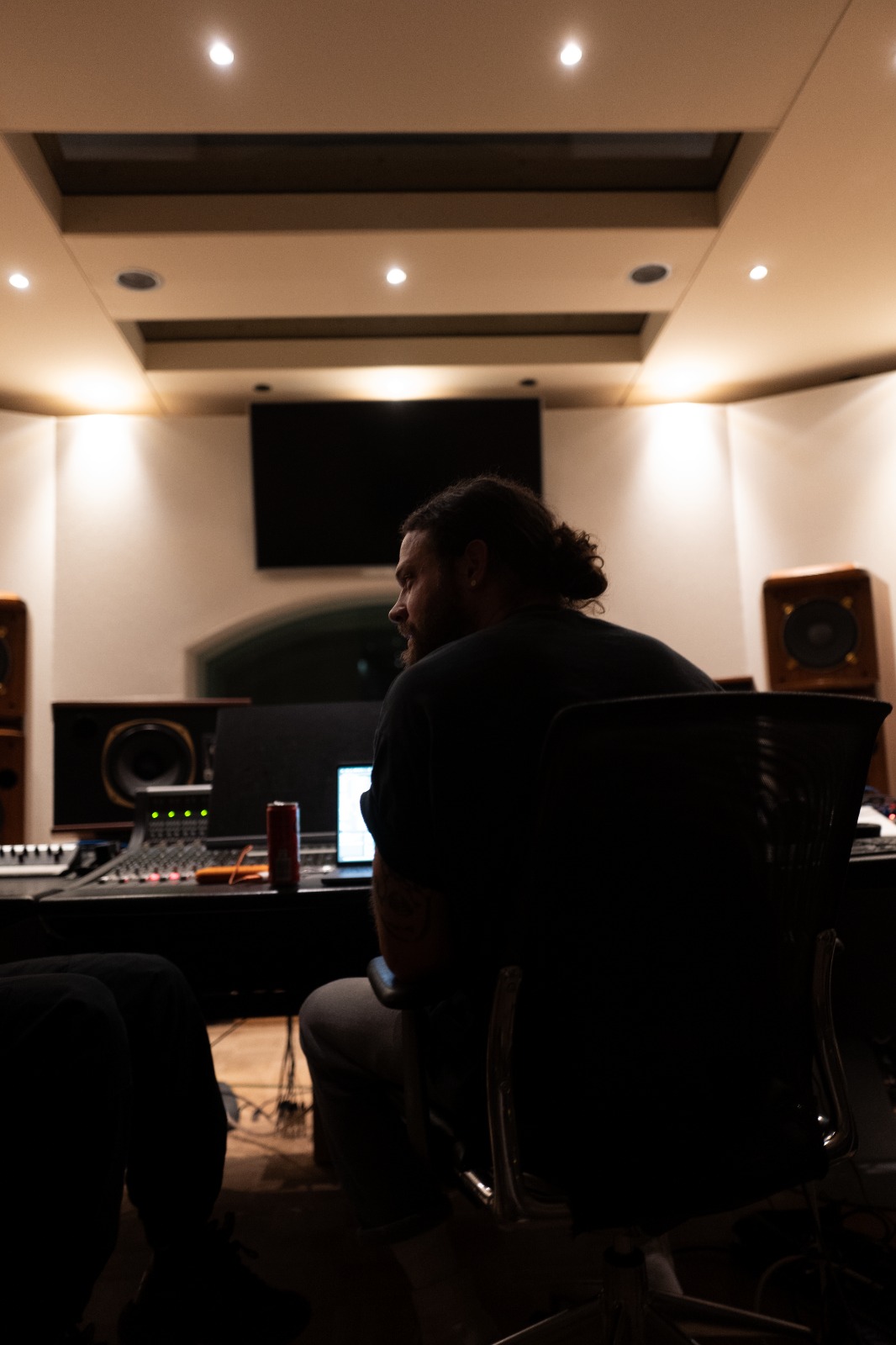 late night recording studio session
